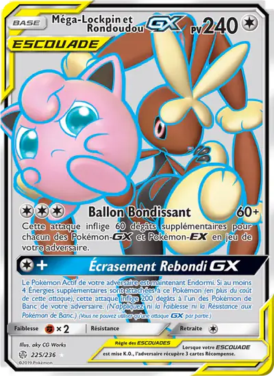 Image de la carte Pokemon Méga-Lockpin et Rondoudou GX 225/236