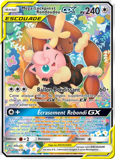 Image de la carte Pokemon Méga-Lockpin et Rondoudou GX 226/236