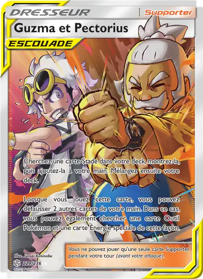 Image de la carte Pokemon Guzma et Pectorius 229/236