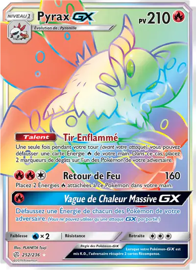 Image de la carte Pokemon Pyrax GX 252/236