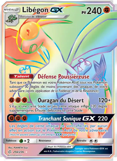 Image de la carte Pokemon Libégon GX 256/236