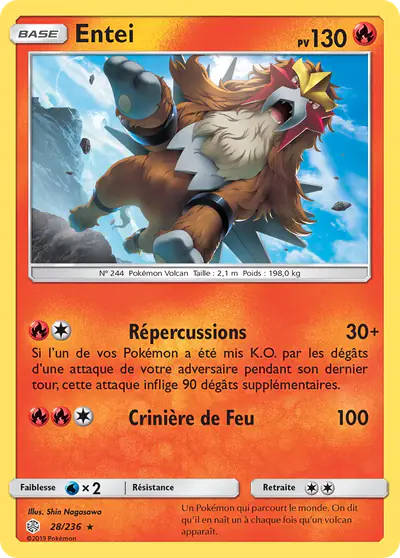 Image de la carte Pokemon Entei 28/236