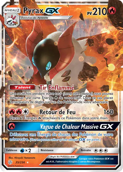 Image de la carte Pokemon Pyrax GX 35/236