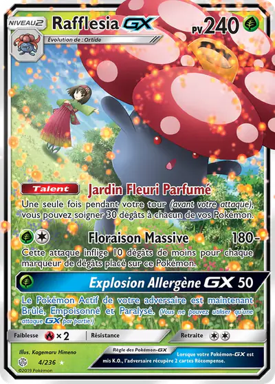 Image de la carte Pokemon Rafflesia GX 4/236
