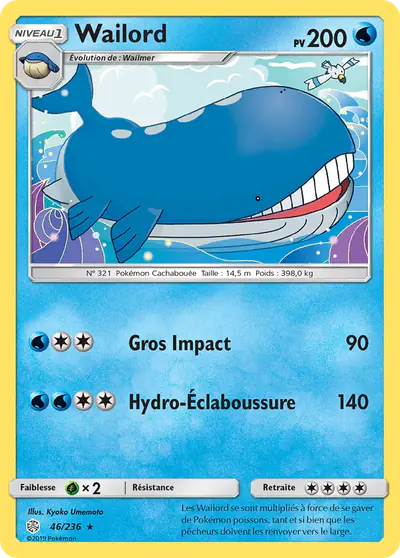 Image de la carte Pokemon Wailord 46/236