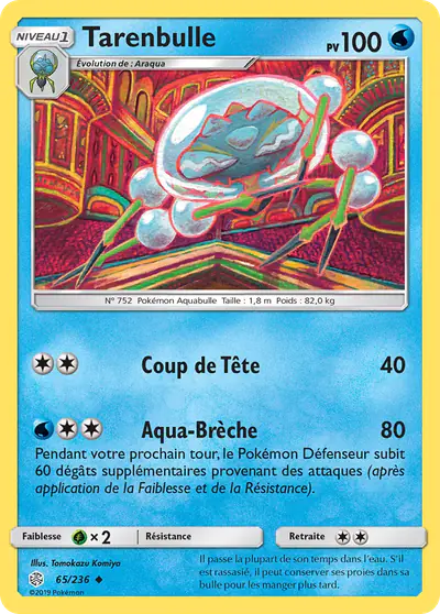 Image de la carte Pokemon Tarenbulle 65/236