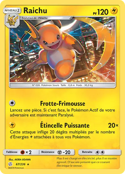 Image de la carte Pokemon Raichu 67/236