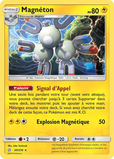 Image de la carte Pokemon Magnéton 69/236