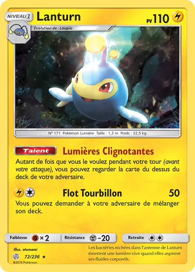 Image de la carte Pokemon Lanturn 72/236