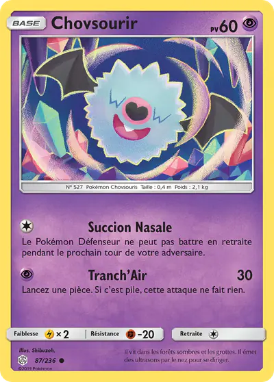 Image de la carte Pokemon Chovsourir 87/236