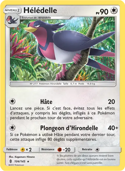 Image de la carte Pokemon Hélédelle 104/145