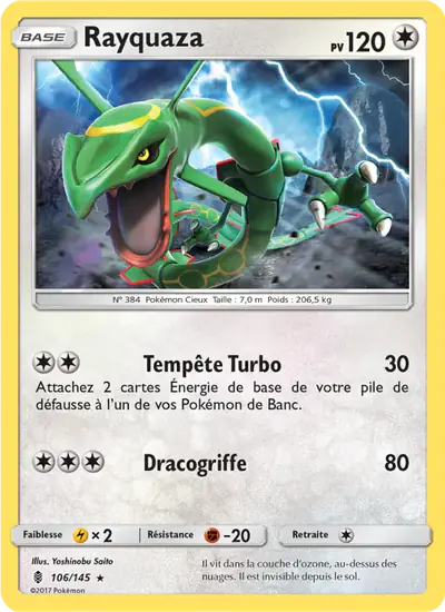 Image de la carte Pokemon Rayquaza 106/145