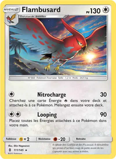 Image de la carte Pokemon Flambusard 111/145