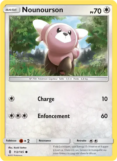 Image de la carte Pokemon Nounourson 112/145