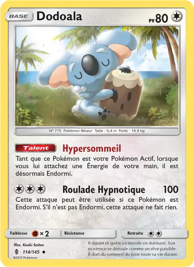 Image de la carte Pokemon Dodoala 114/145