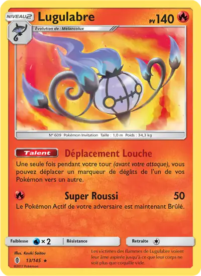 Image de la carte Pokemon Lugulabre 13/145