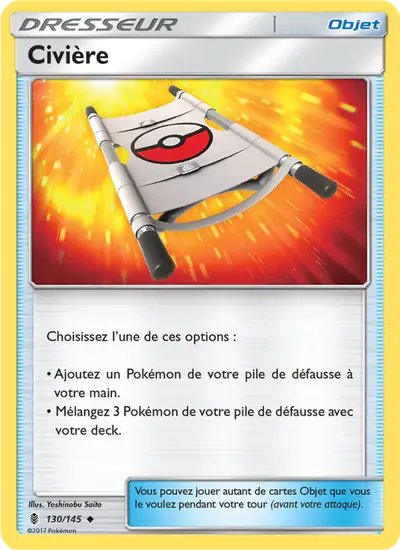 Image de la carte Pokemon Civière 130/145