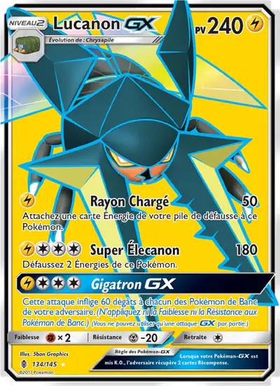Image de la carte Pokemon Lucanon GX 134/145