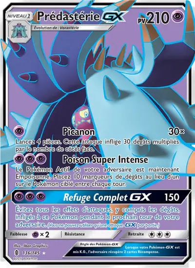 Image de la carte Pokemon Prédastérie GX 136/145