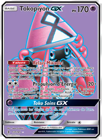 Image de la carte Pokemon Tokopiyon GX 137/145