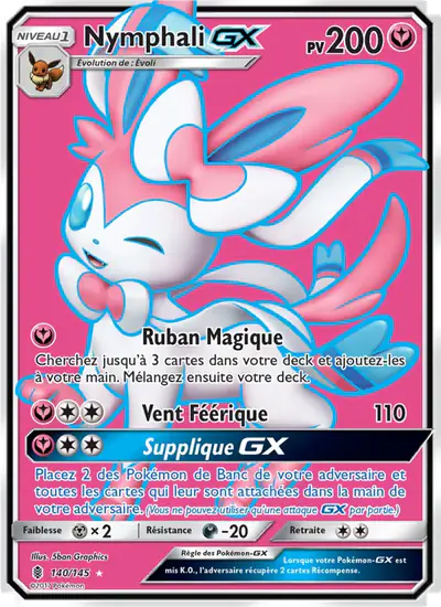 Image de la carte Pokemon Nymphali GX 140/145