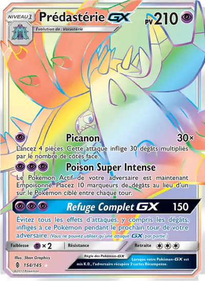 Image de la carte Pokemon Prédastérie GX 154/145
