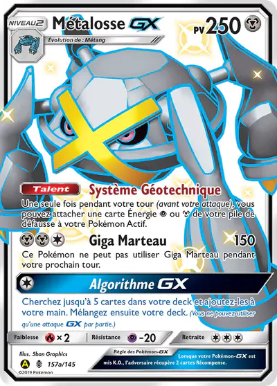 Image de la carte Pokemon Métalosse GX 157a/145