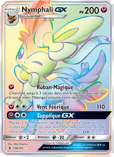 Image de la carte Pokemon Nymphali GX 158/145