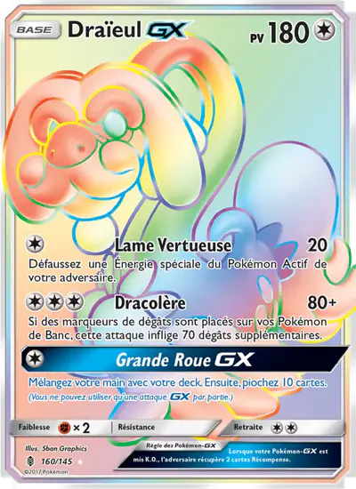Image de la carte Pokemon Draïeul GX 160/145