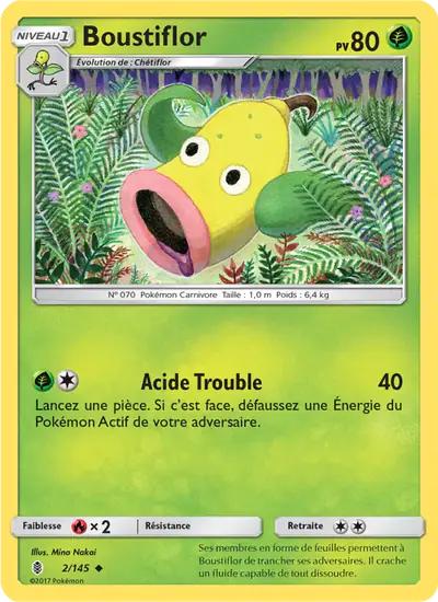 Image de la carte Pokemon Boustiflor 2/145
