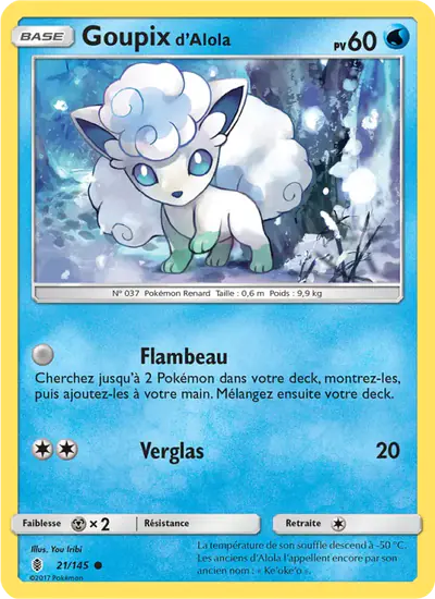 Image de la carte Pokemon Goupix d'Alola 21/145