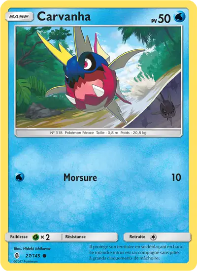 Image de la carte Pokemon Carvanha 27/145