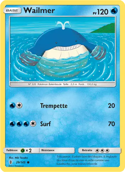Image de la carte Pokemon Wailmer 29/145