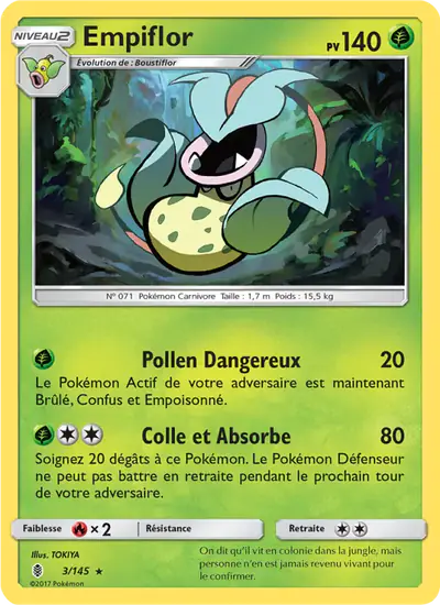 Image de la carte Pokemon Empiflor 3/145