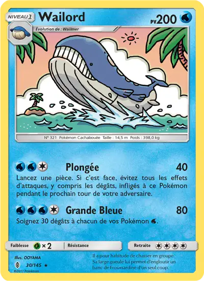 Image de la carte Pokemon Wailord 30/145