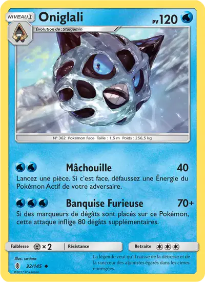 Image de la carte Pokemon Oniglali 32/145