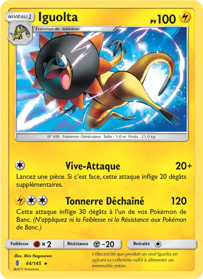 Image de la carte Pokemon Iguolta 44/145