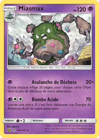 Image de la carte Pokemon Miasmax 51a/145