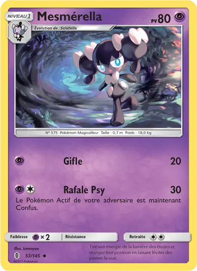 Image de la carte Pokemon Mesmérella 53/145