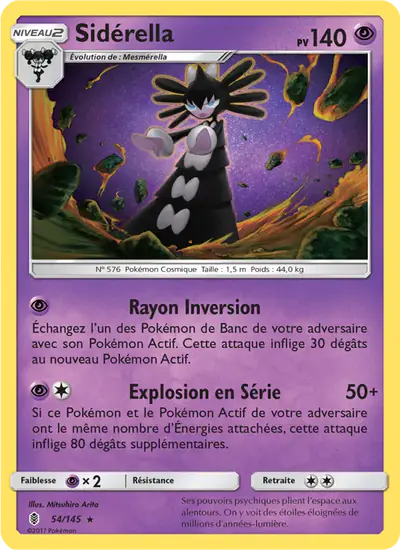 Image de la carte Pokemon Sidérella 54/145