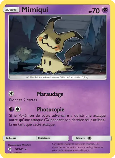 Image de la carte Pokemon Mimiqui 58/145