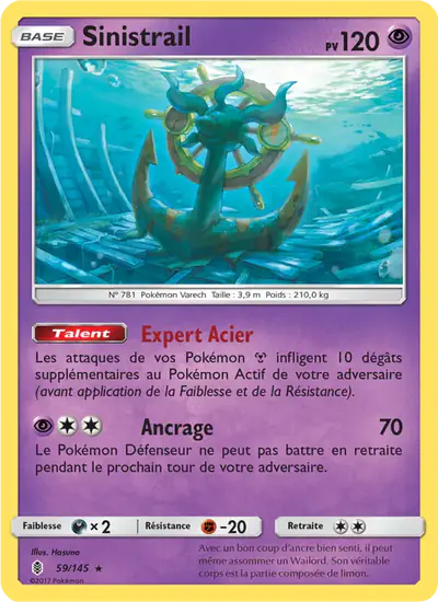 Image de la carte Pokemon Sinistrail 59/145