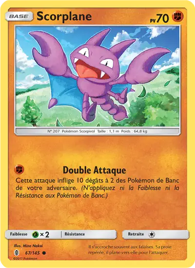 Image de la carte Pokemon Scorplane 67/145