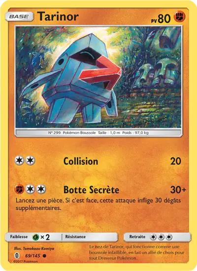 Image de la carte Pokemon Tarinor 69/145