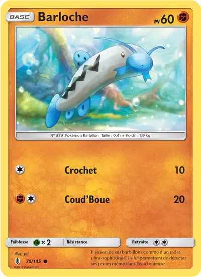 Image de la carte Pokemon Barloche 70/145