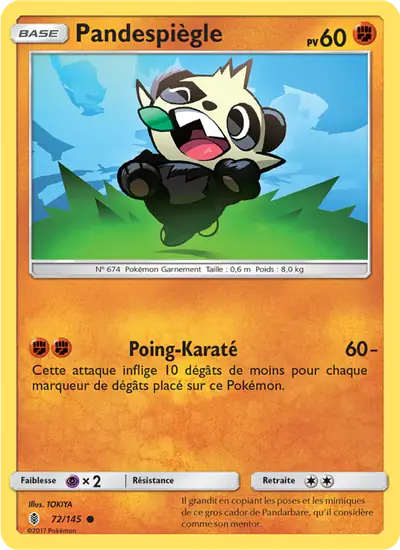 Image de la carte Pokemon Pandespiègle 72/145