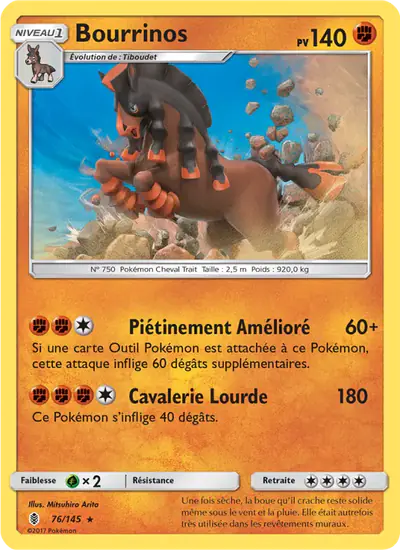 Image de la carte Pokemon Bourrinos 76/145