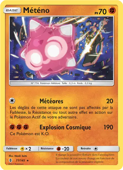 Image de la carte Pokemon Météno 77/145