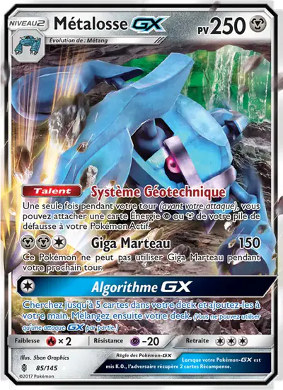Image de la carte Pokemon Métalosse GX 85/145