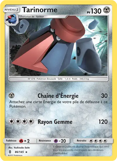 Image de la carte Pokemon Tarinorme 86/145